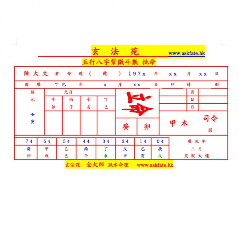 e1-3c五行八字紫微斗數批命-D171208